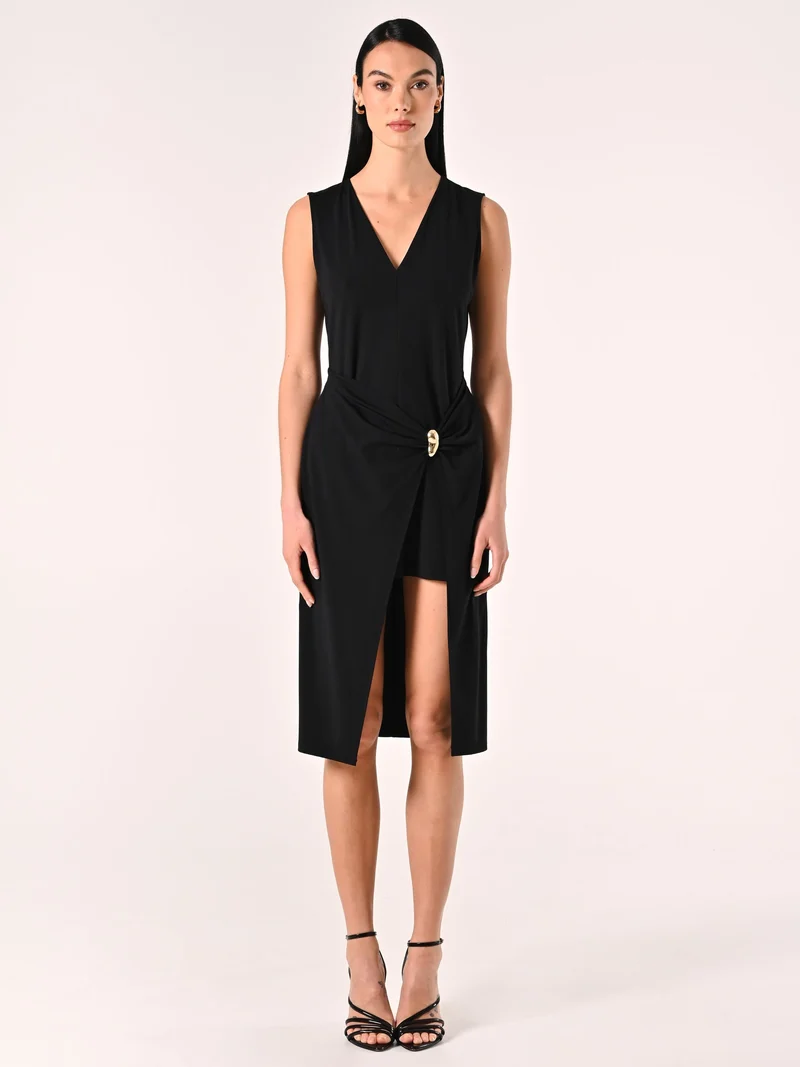 Abito High Low con dettaglio Gioiello