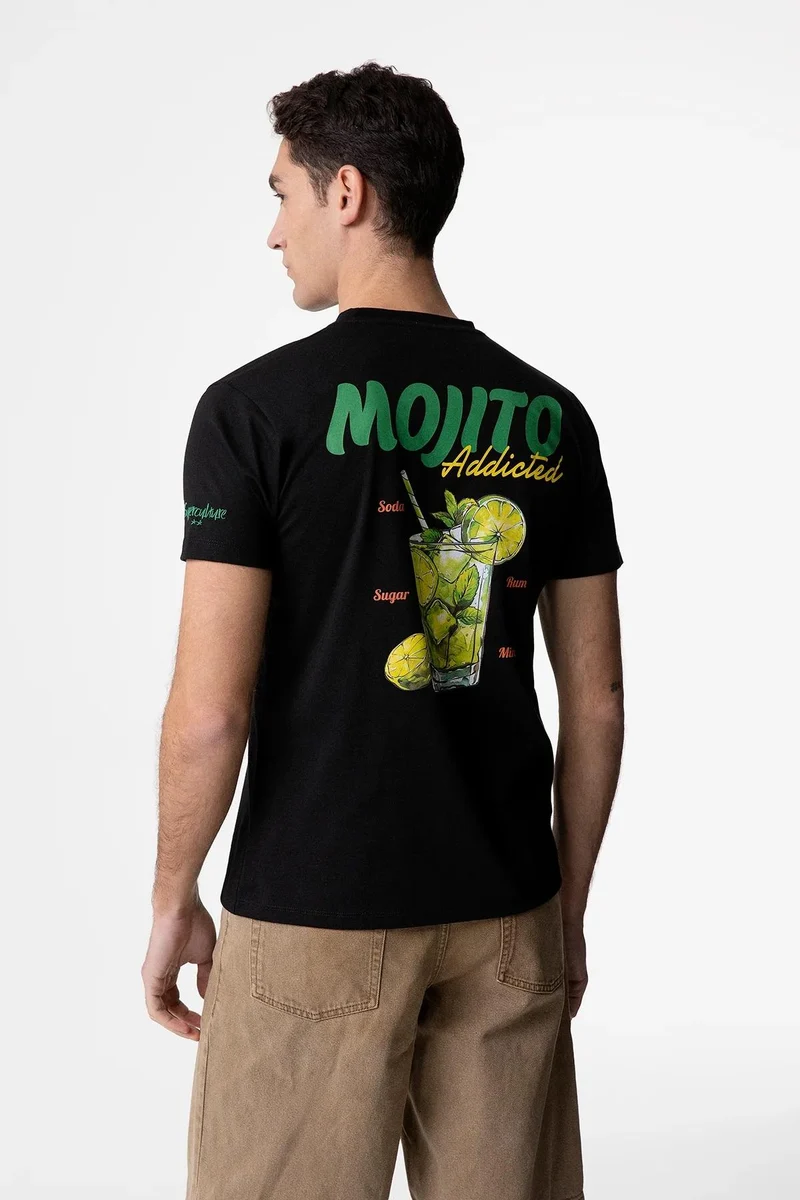 t-shirt con ricamo lato cuore mojito