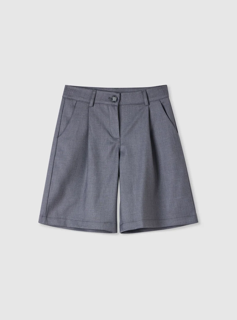 Shorts bermuda a tinta unita