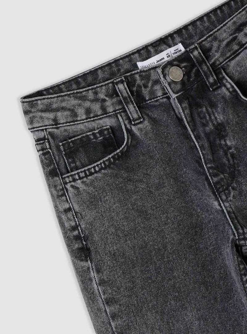 Jeans wide leg in denim