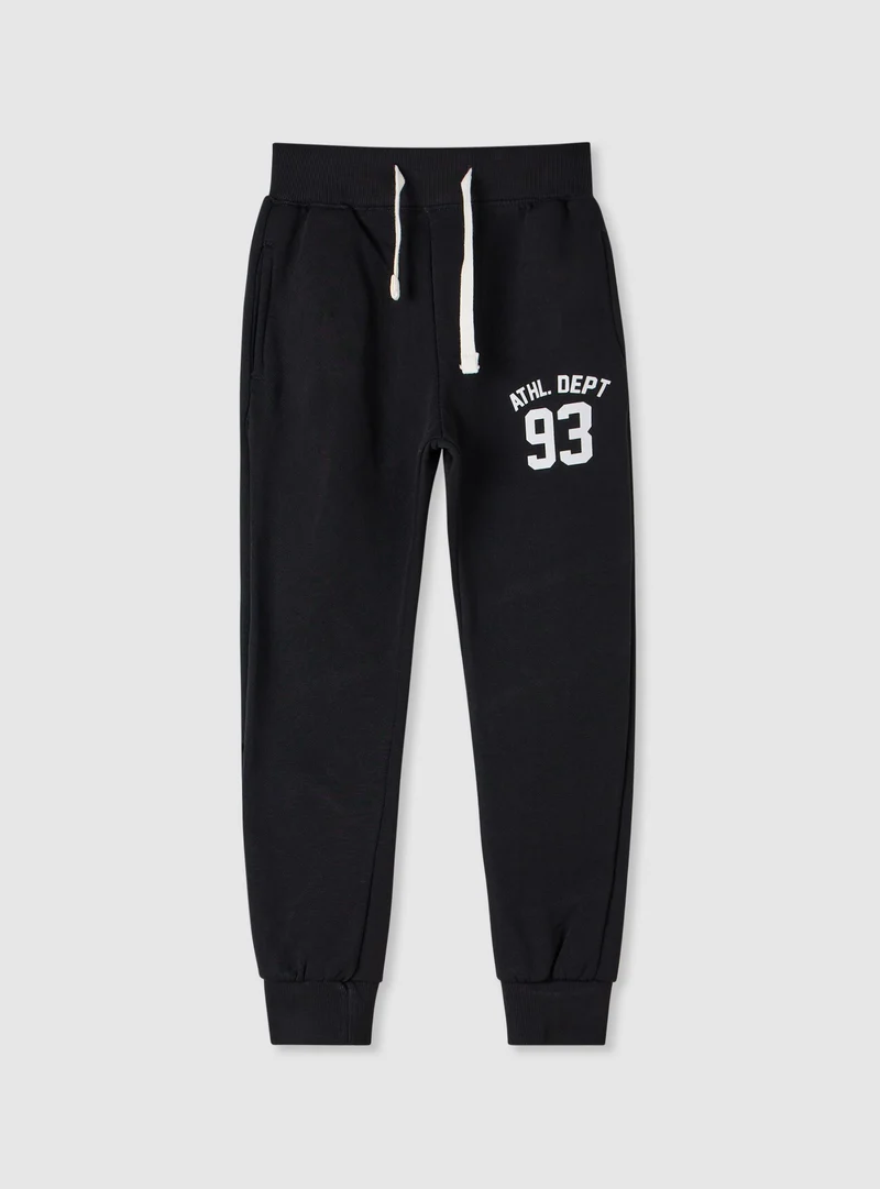 Pantaloni tuta con stampa college