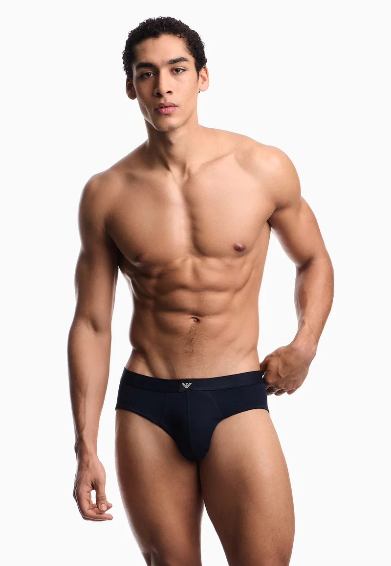 EMPORIO ARMANI 3 Slip Uomo Cotone Elastecizzato EM002154-AF20673