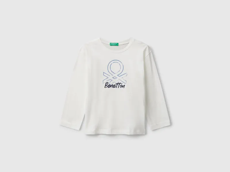 T-shirt con stampa logo