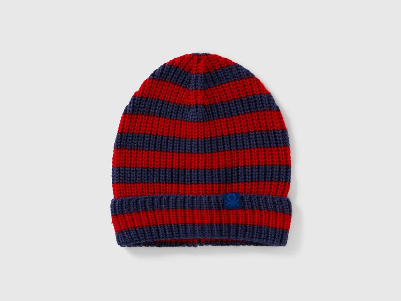 Cappello a righe multicolor
