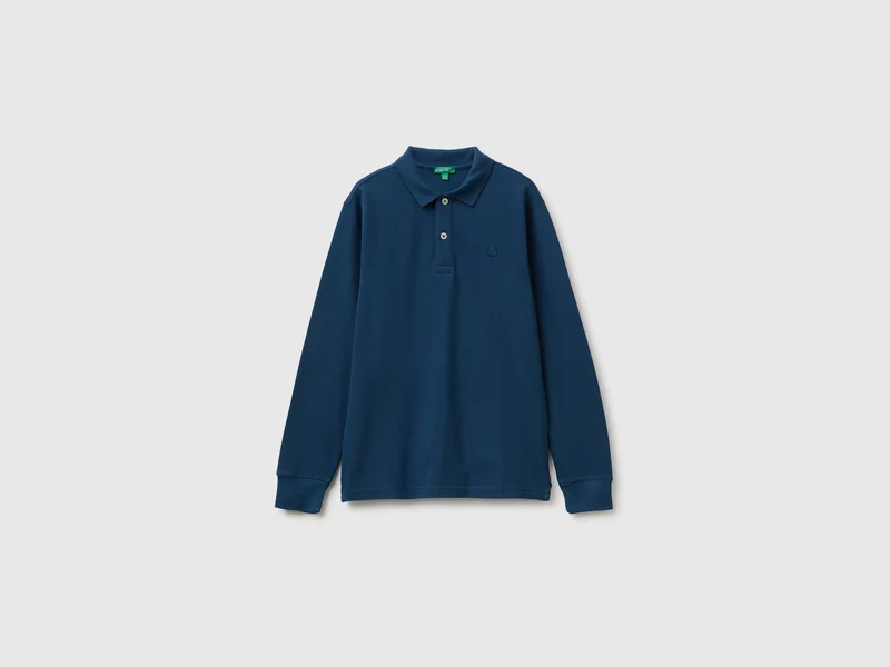 Polo manica lunga in cotone bio