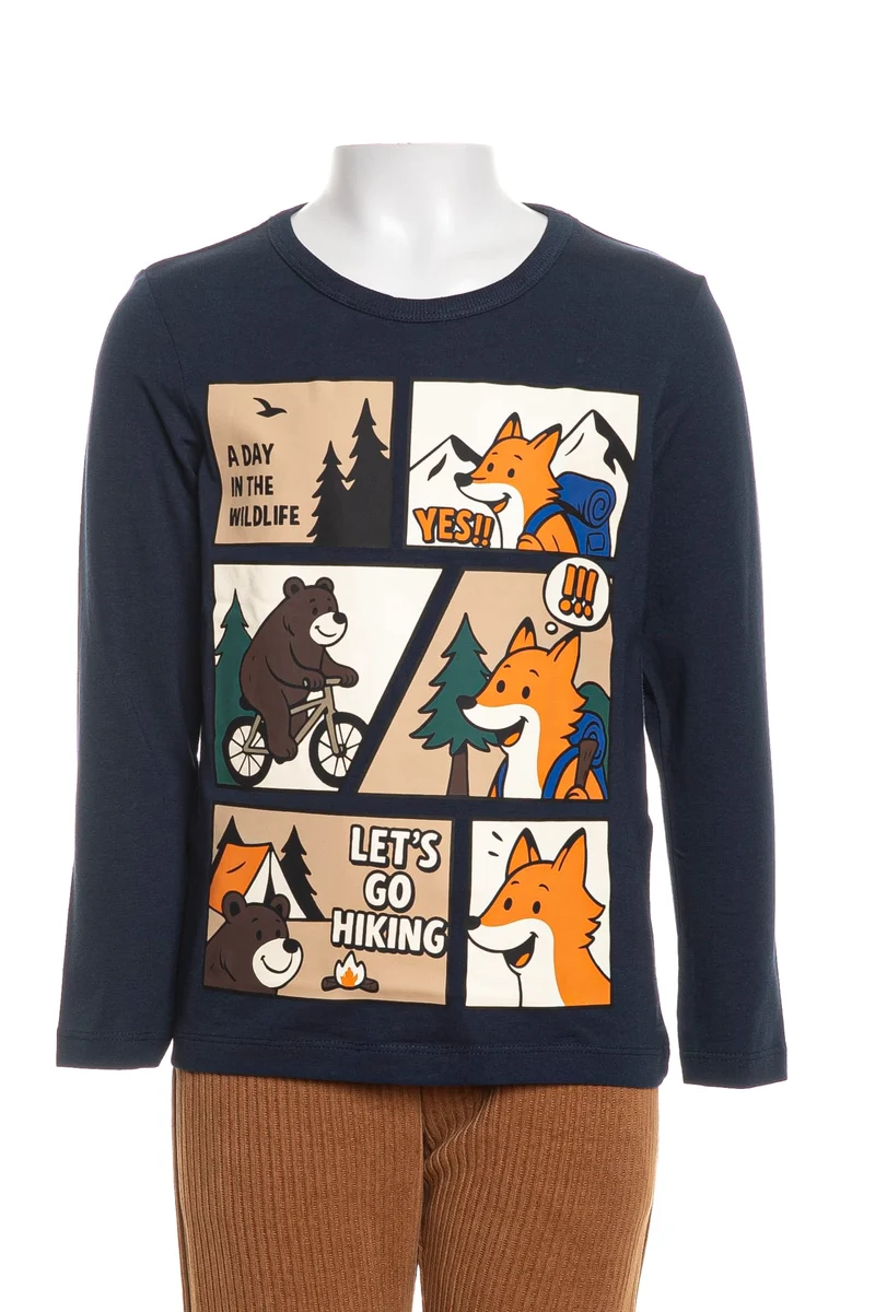 - T-Shirt Name It Oswalde Top Box Da Bambino Blu Navy