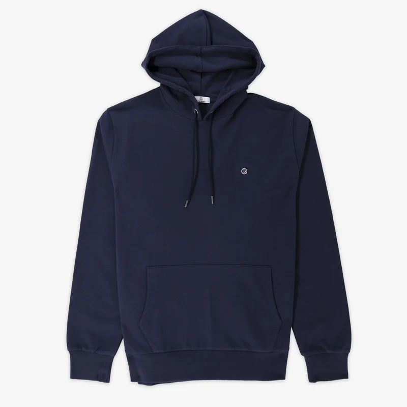 Sweat à capuche Singap en molleton gratté bleu marine