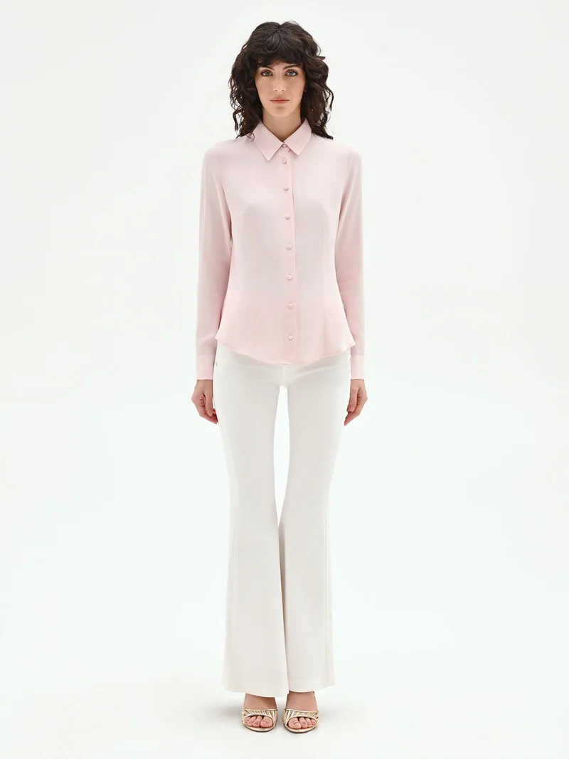 Camicia a scatoletta rosa chiaro