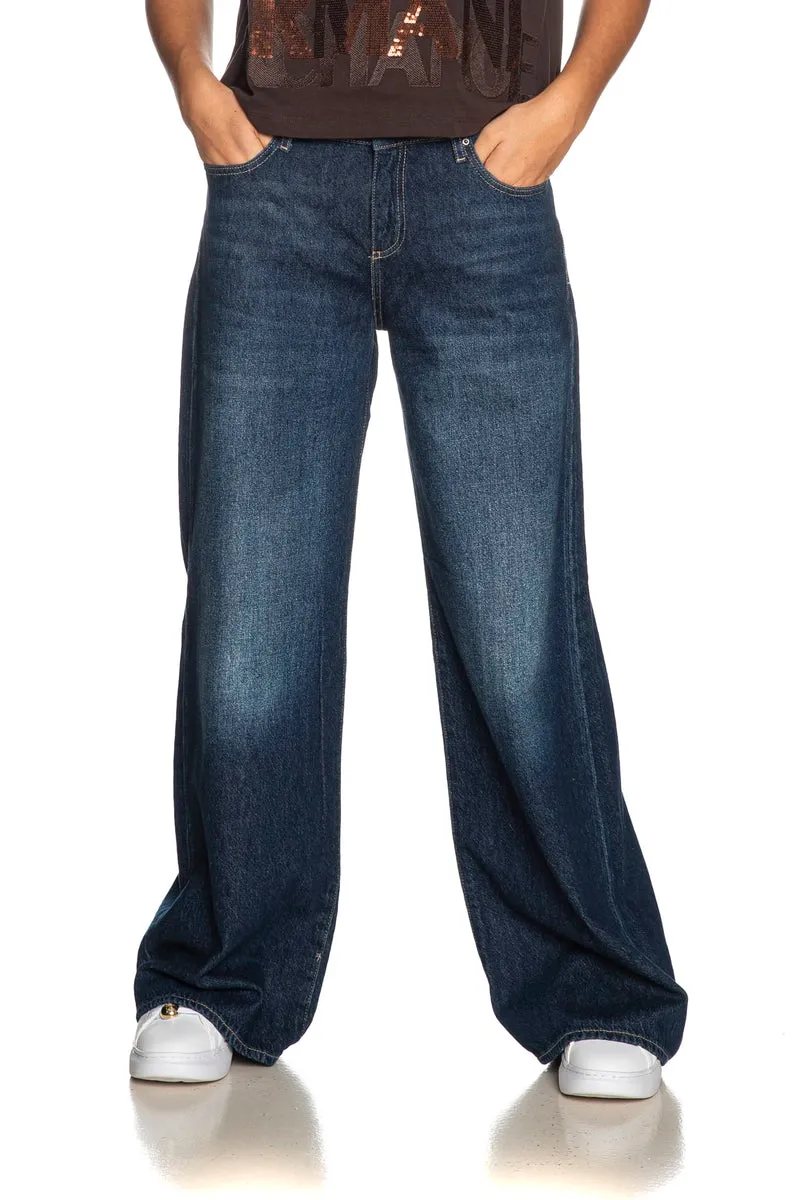Jeans Armani Exchange 5 Pocket J17 Boot Cult Loose Blu
