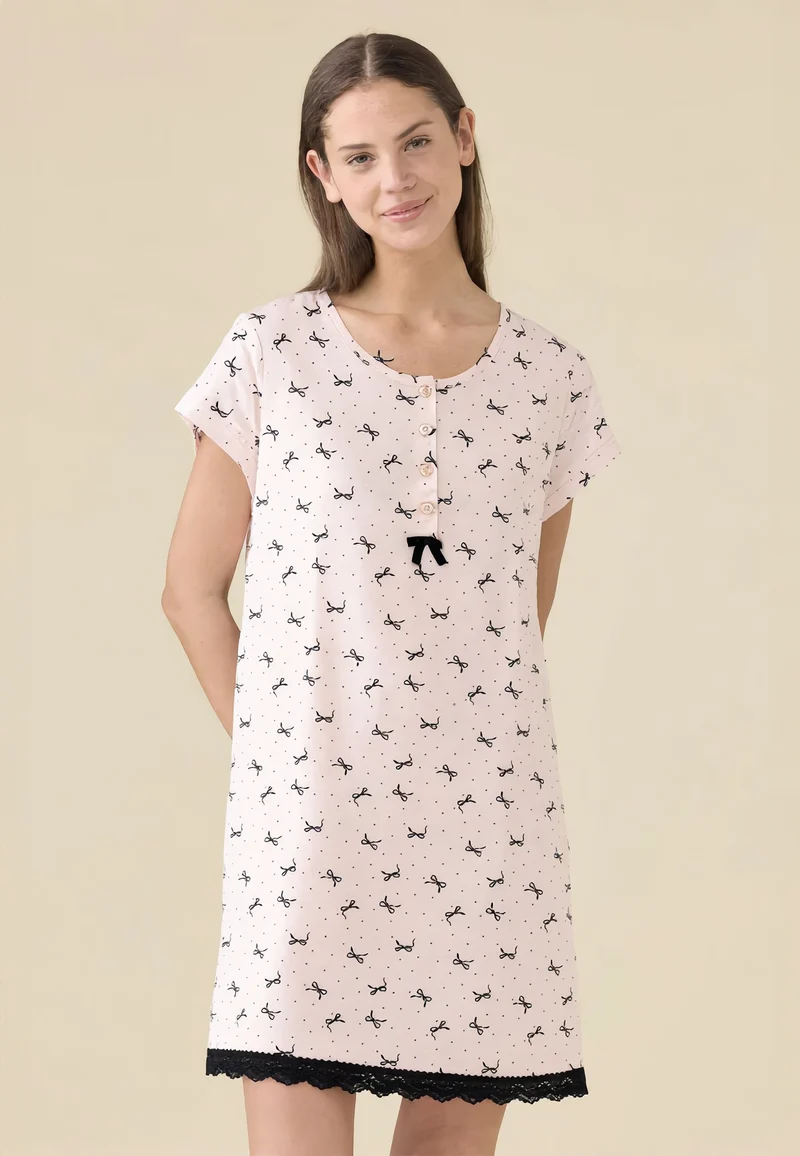 NOI DI NOTTE Camicia Da Notte Donna Cotone Fantasia ART. LA003473