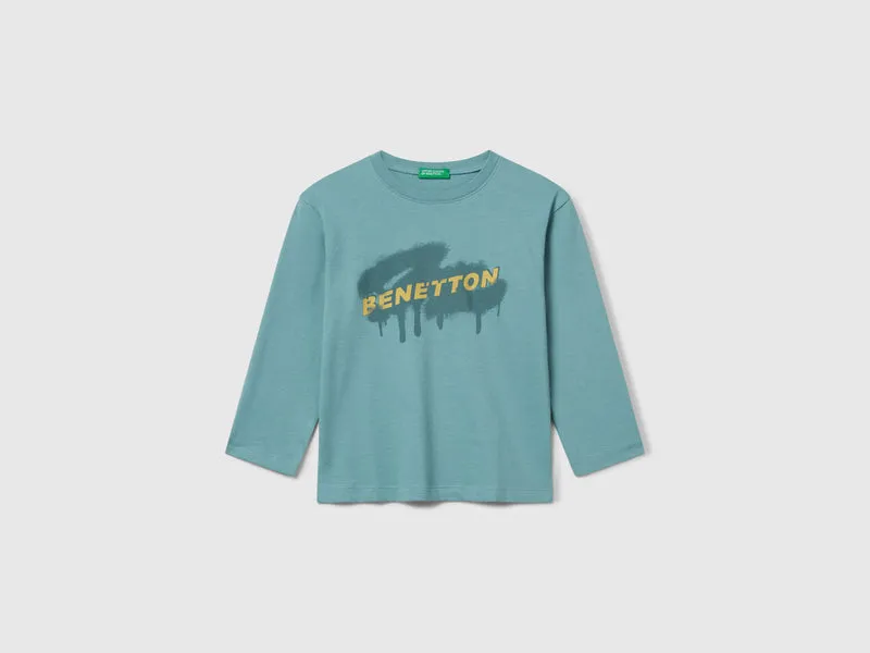 T-shirt con stampa logo