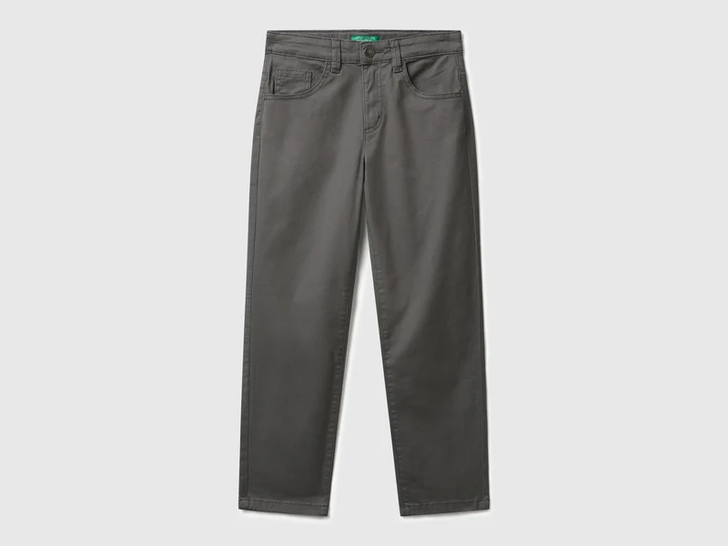 Pantaloni cinque tasche in cotone stretch