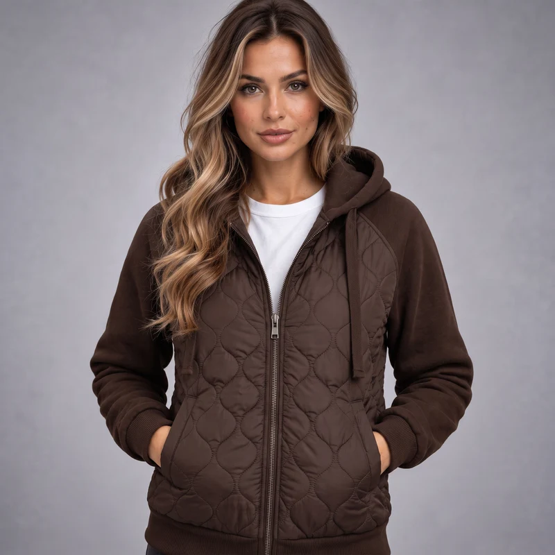 Women's Cozy Quilted Hoodie Jacket for Ultimate Style & Comfort
