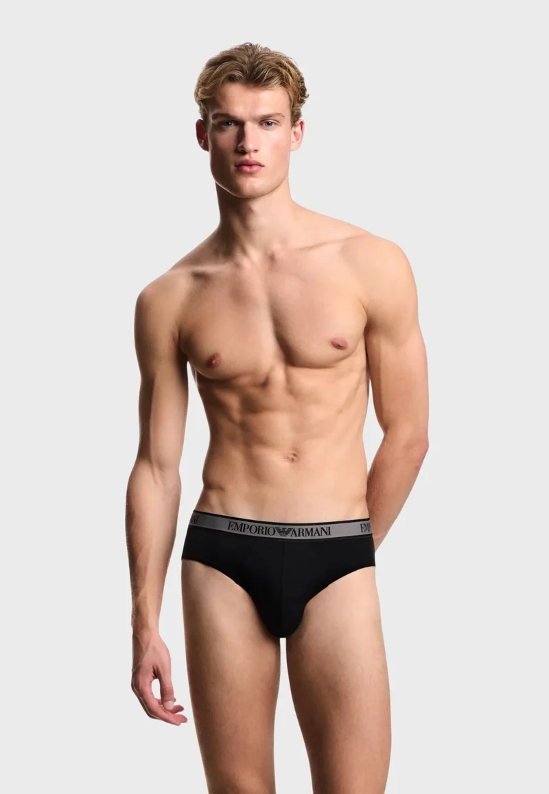 EMPORIO ARMANI 3 Slip Uomo Cotone Elasticizzato ART. EM000258-AF20669