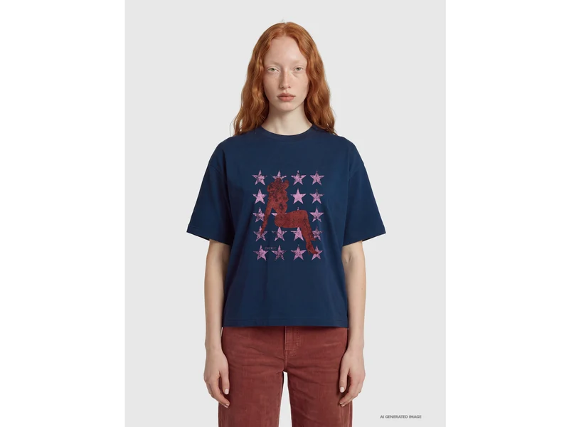 T-shirt relaxed fit con stampa western