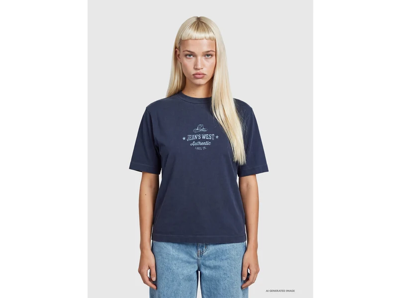 T-shirt over fit con stampa western