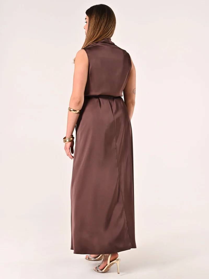 Abito Curvy Marrone Cioccolato