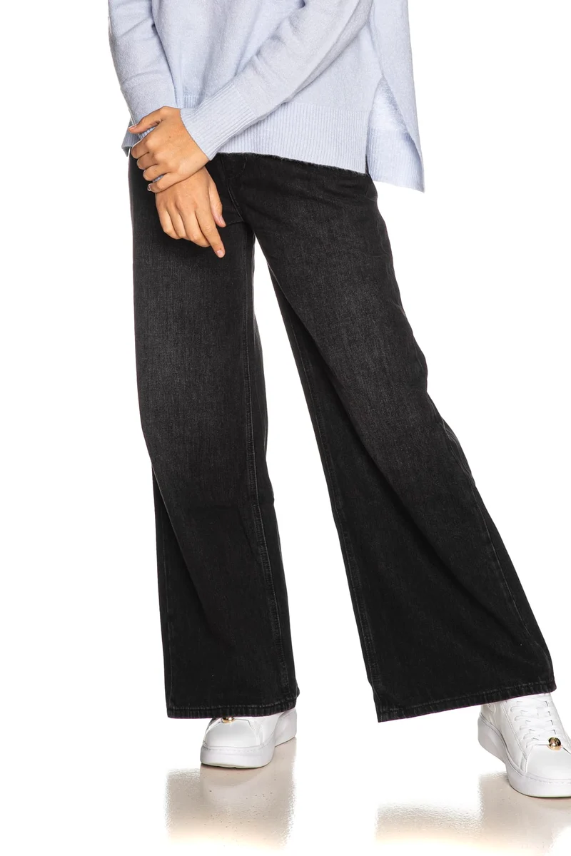Jeans Gianni Lupo Molly Willow Wide Da Donna Denim Nero