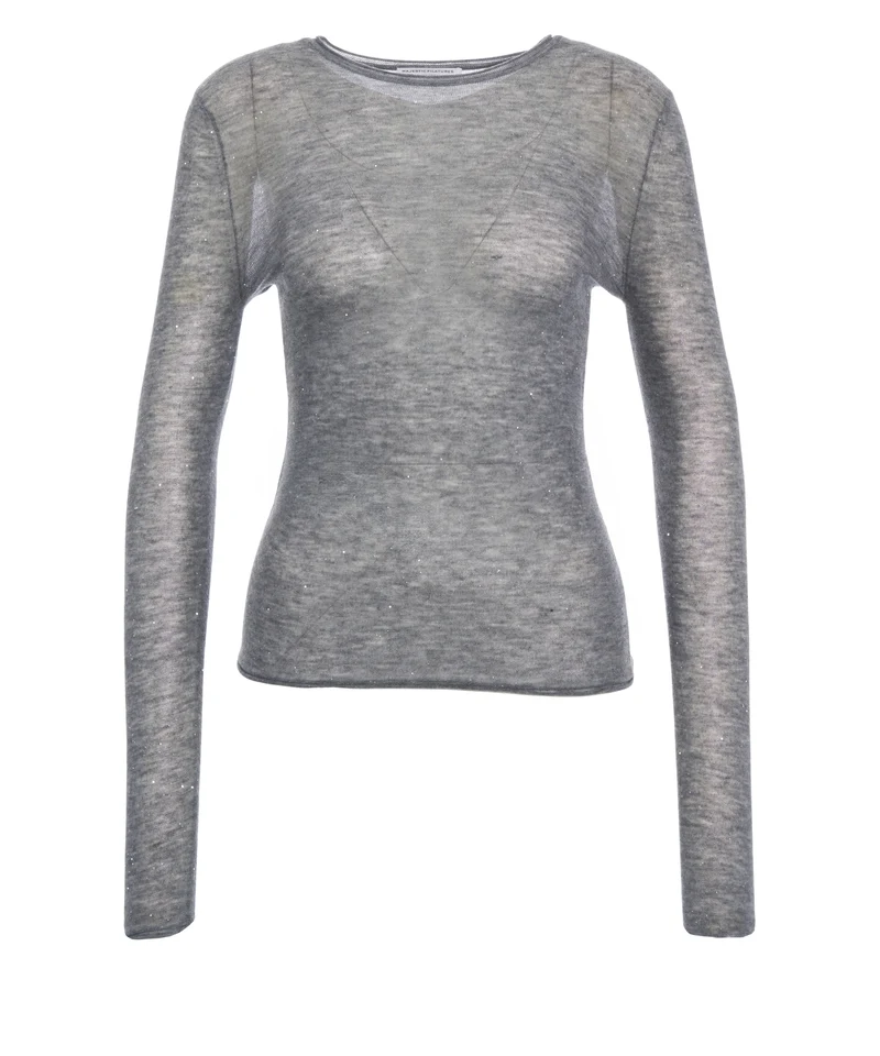 Maglia a maniche lunghe con paillettes