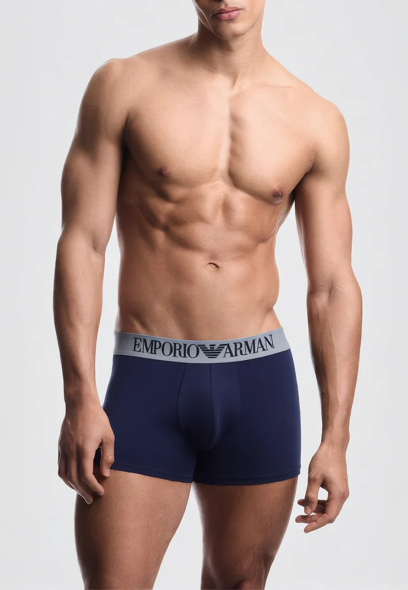 EMPORIO ARMANI 2 Boxer Trunk Uomo Cotone Elasticizzato ART. EM000252-AF18881