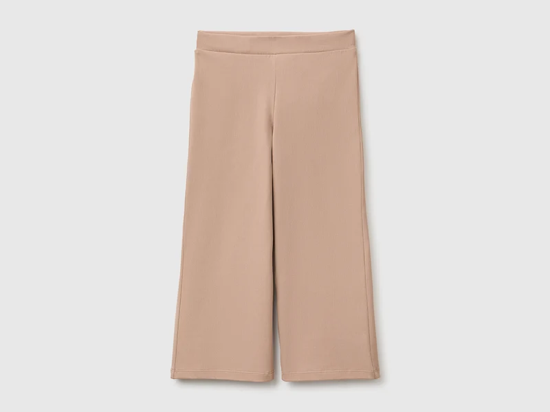 Pantaloni ampi in cotone stretch