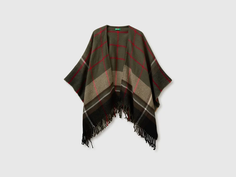 Mantella a quadri jacquard