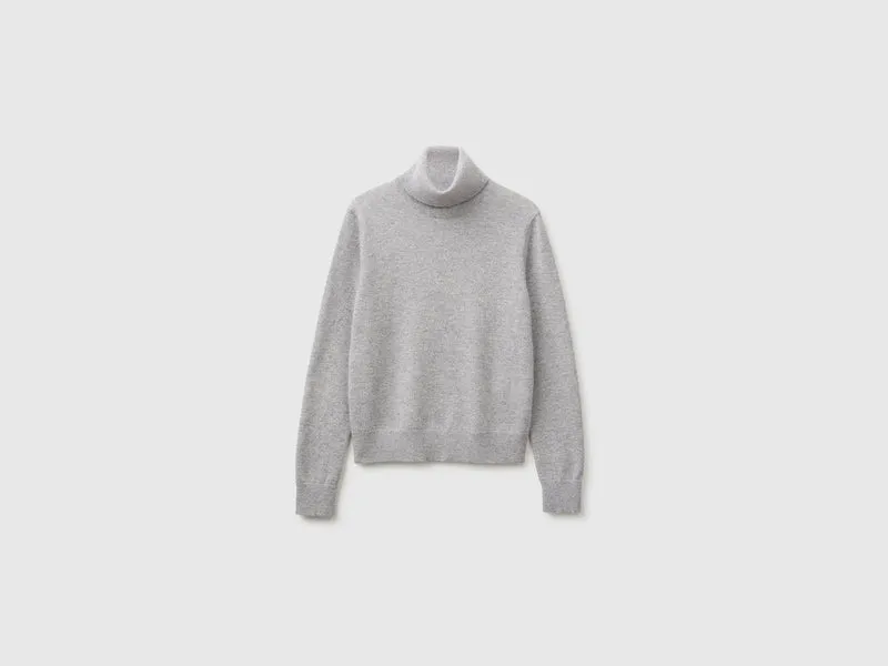 Dolcevita grigio chiaro in puro cashmere