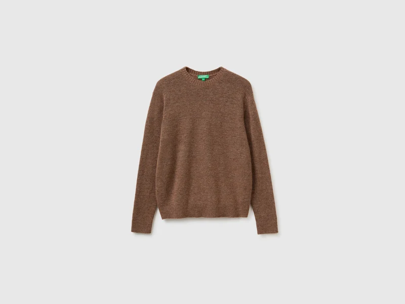 Maglia girocollo in misto alpaca