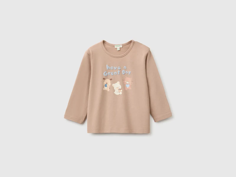 T-shirt con stampa in cotone bio