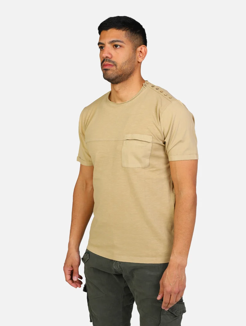 art. mk891023: t-shirt girocollo mezza manica jersey fiammato tinto capo