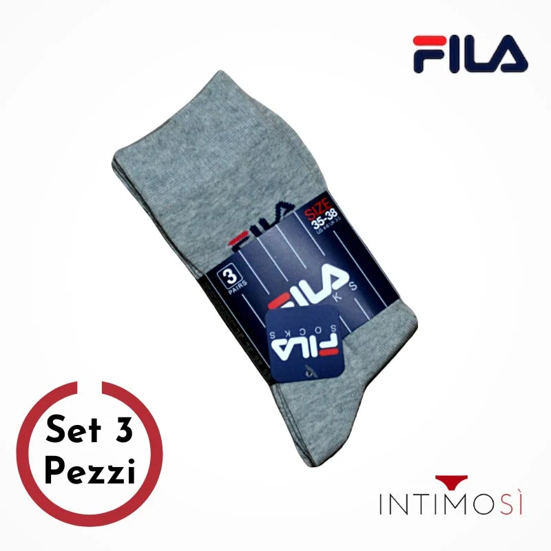 Calza sportiva cotone rasato altezza media set da 3 pz. | Fila 9630