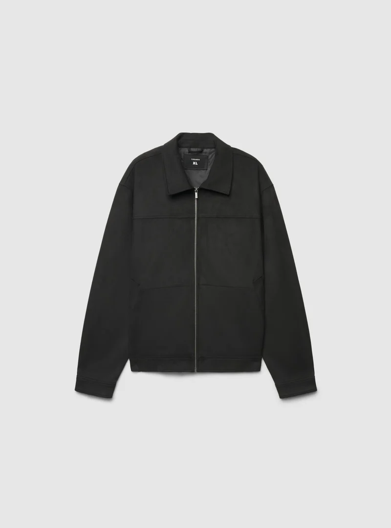 Giubbotto con collo camicia e zip