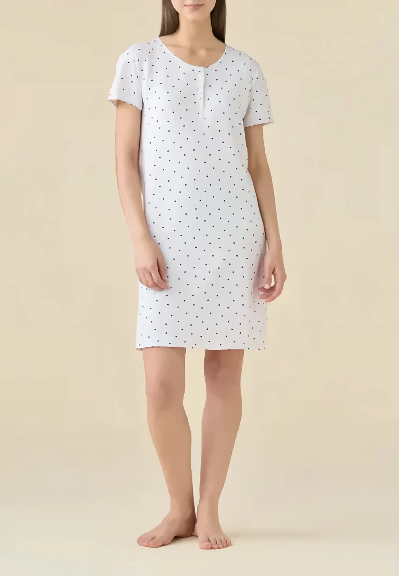 NOI DI NOTTE Camicia da Notte Donna Viscosa Pois ART. LA003485