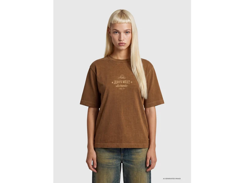 T-shirt over fit con stampa western