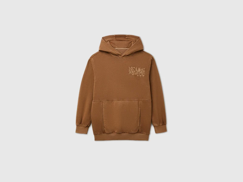 Felpa lavaggio vintage con cappuccio