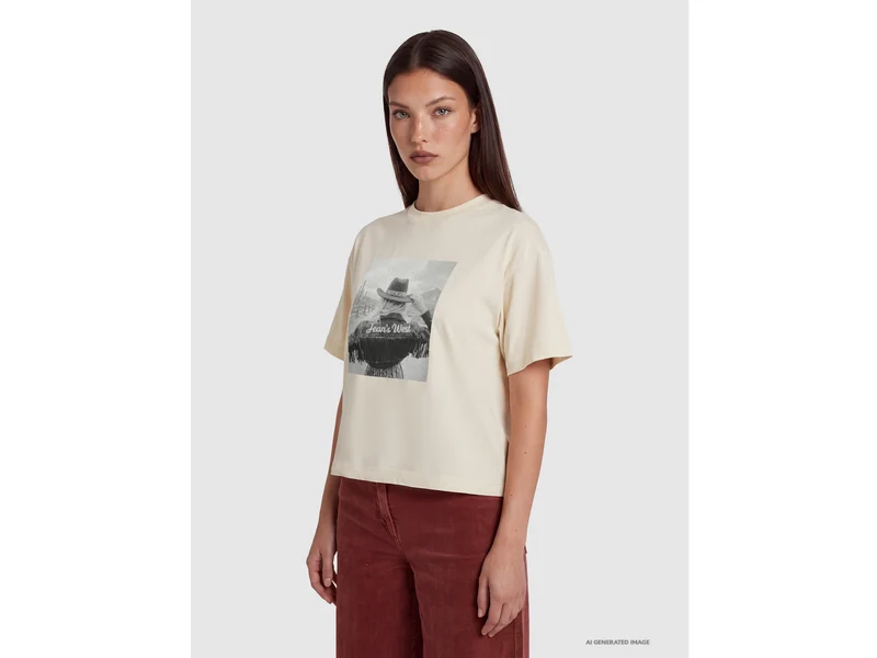 T-shirt relaxed fit con stampa western