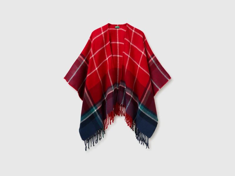 Mantella a quadri jacquard