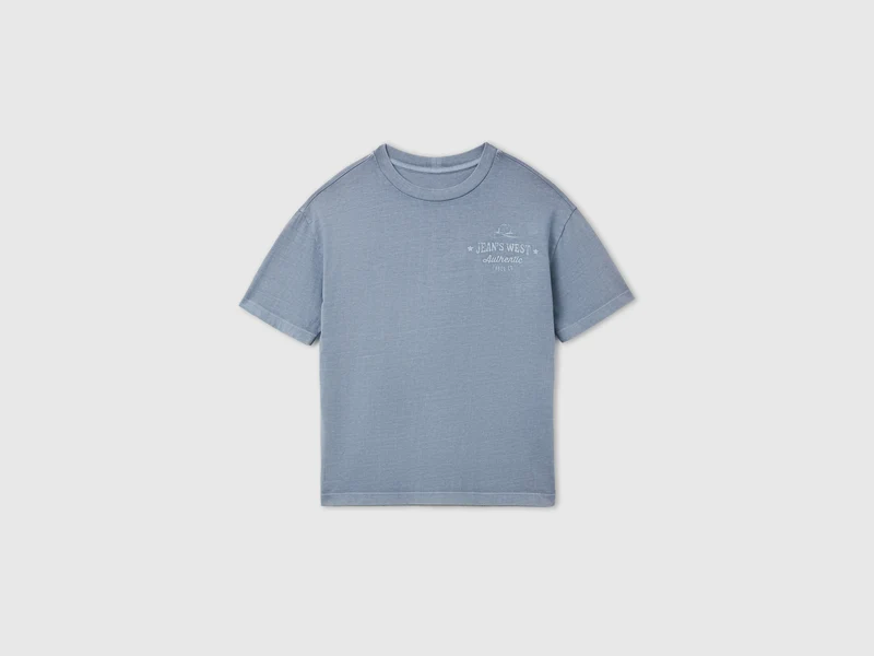 T-shirt lavaggio vintage con stampa western