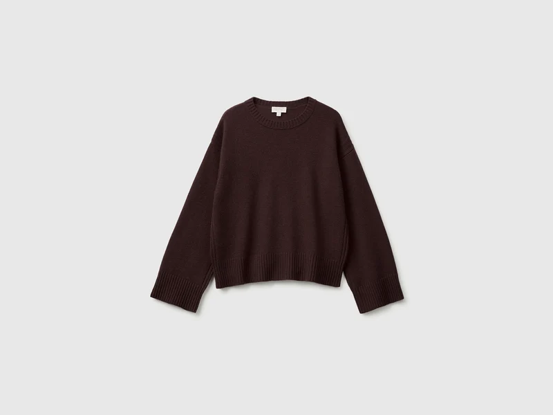 Maglia boxy fit in misto lana