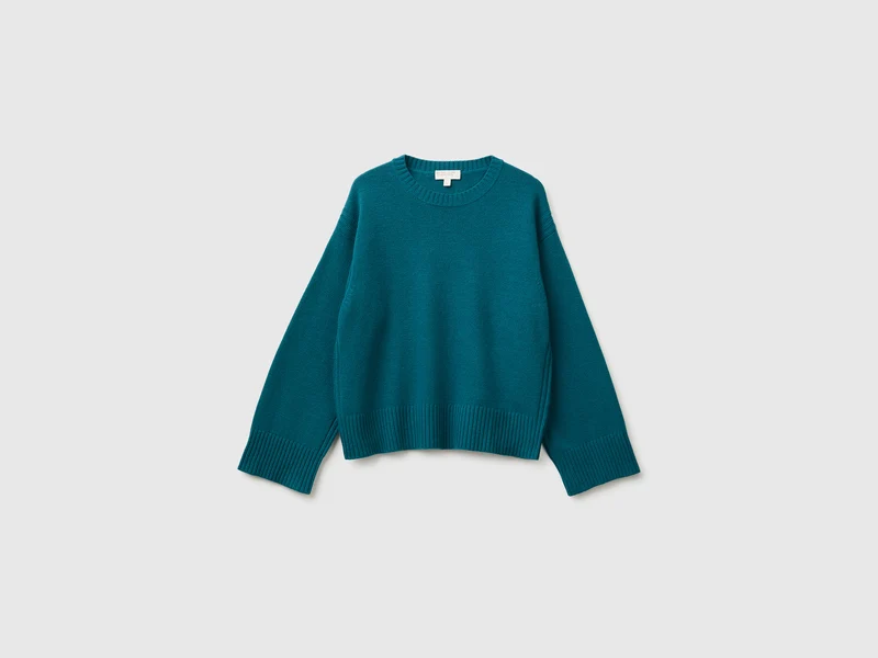 Maglia boxy fit in misto lana