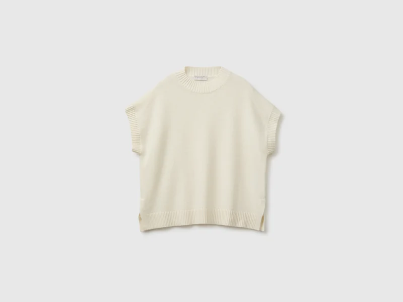 Gilet in maglia di misto lana
