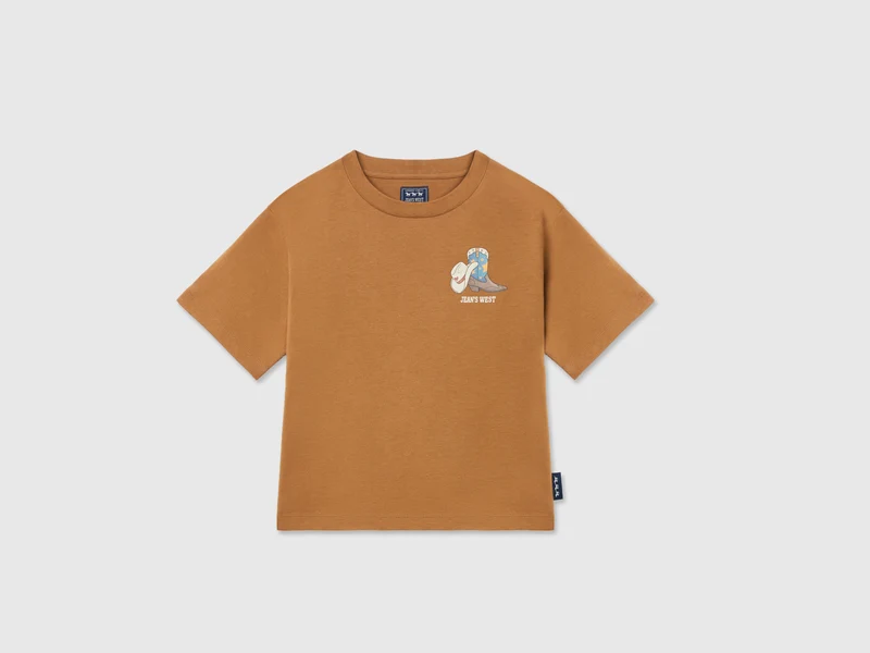 T-shirt con stampa western