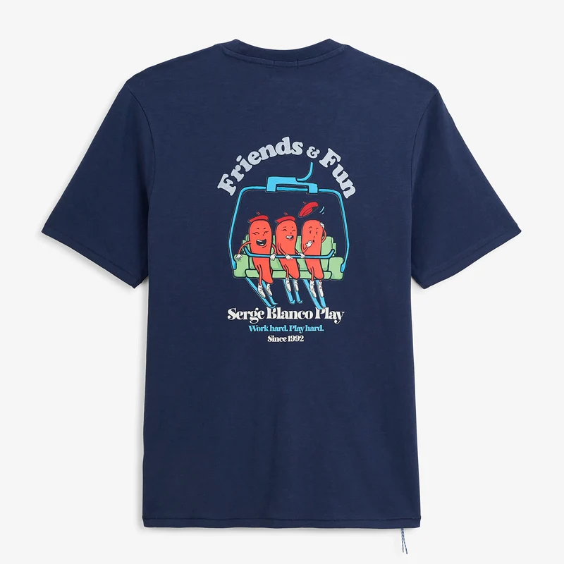 T-shirt manches courtes coton bleu Friends & Fun SBPLAY