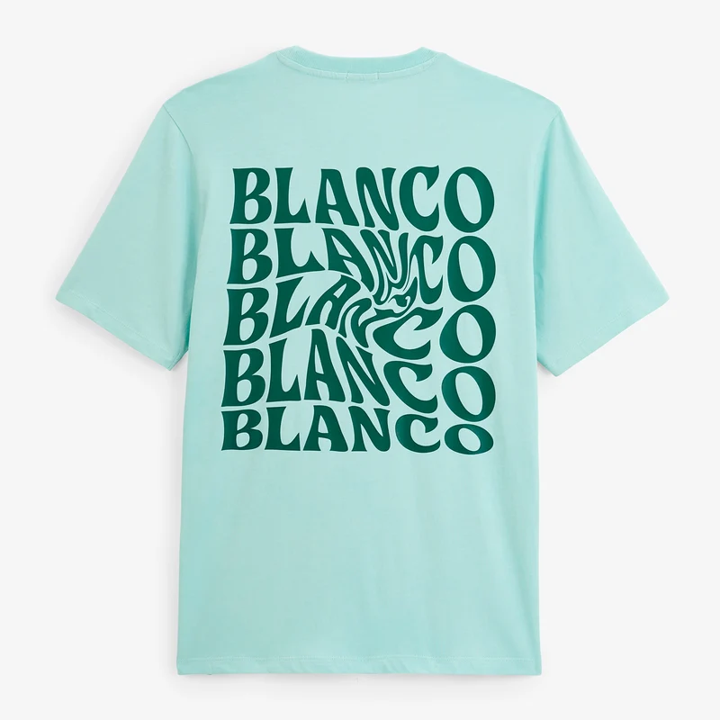 T-shirt manches courtes coton bleu Blanco Twist Théo