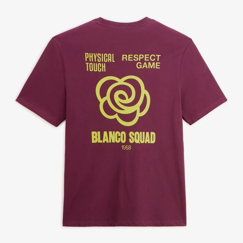 T-shirt manches courtes coton rouge BLANCO SQUAD Théo