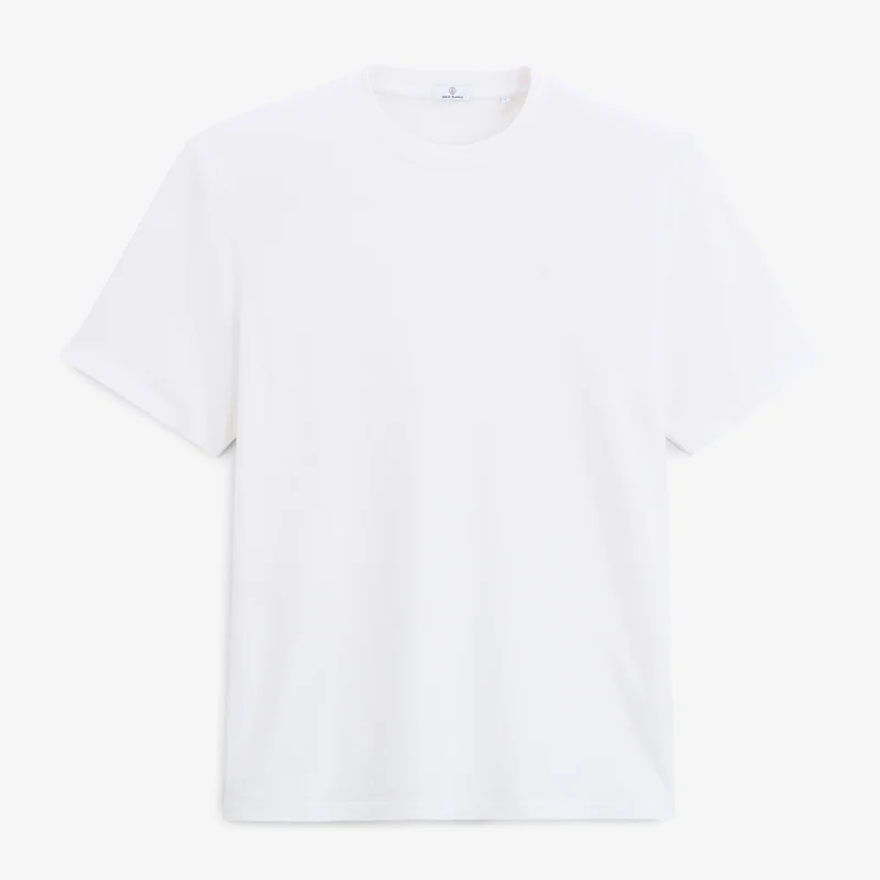 T-shirt manches courtes coton blanc effet vieilli Théo