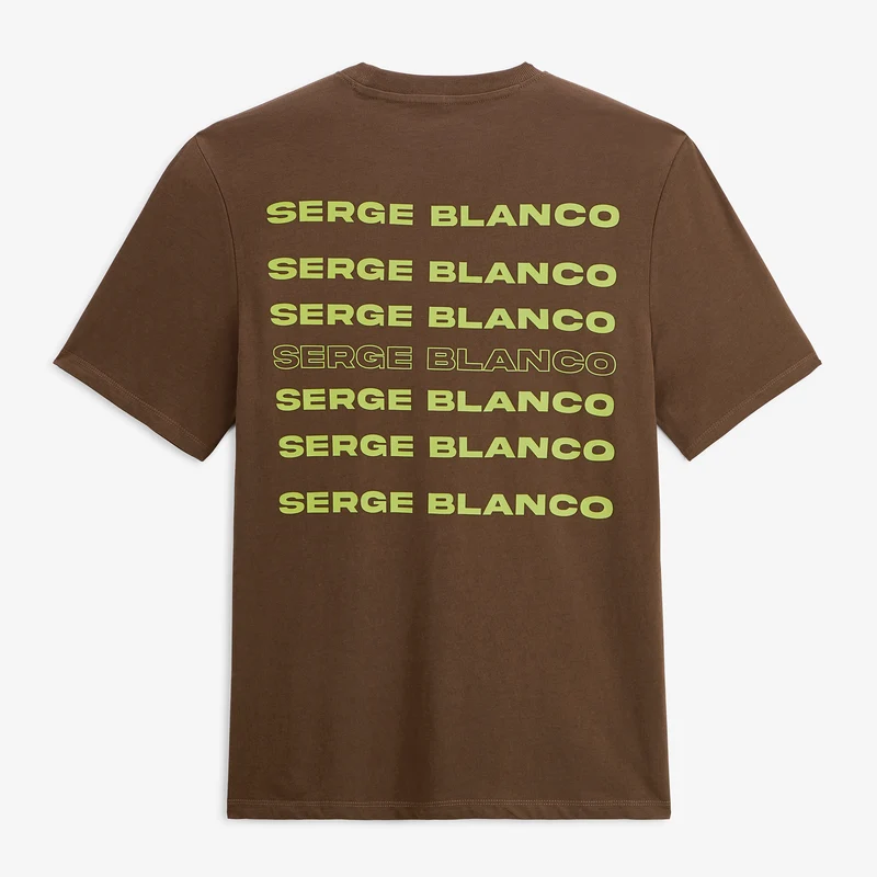 T-shirt manches courtes coton marron SERGE BLANCO Théo