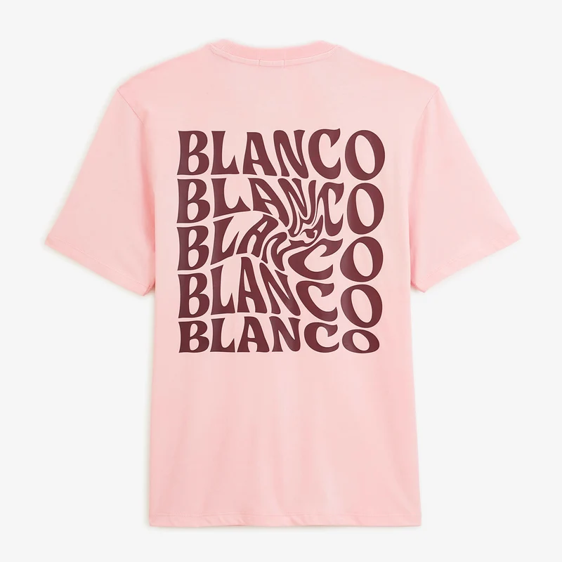 T-shirt manches courtes coton rose Blanco Twist Théo