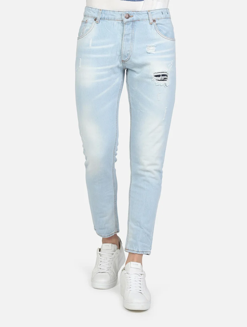art. boston sand jbs23: jeans con rotture, abrasioni e strappi