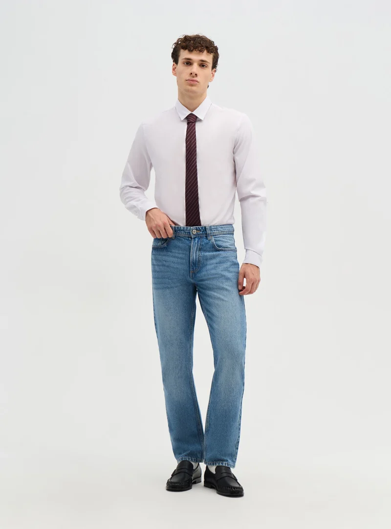 Jeans straight fit a cinque tasche